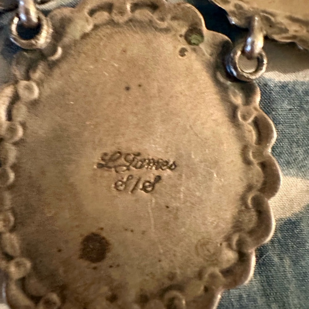 Turquoise #8 giant sterling  silver signed statement necklace squash Rodeo NFR - Picture 8 of 16